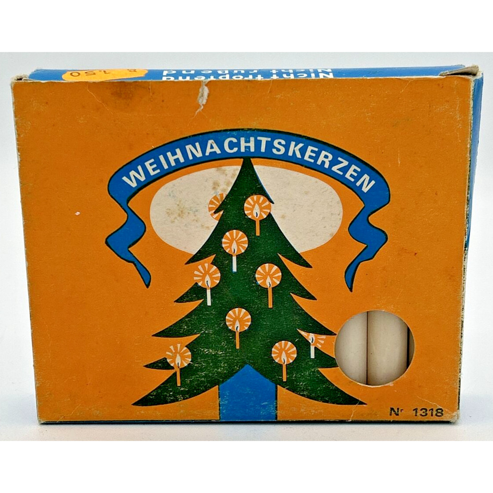 Vintage Weihnachtskerzen German Christmas Candles Box of 20 SKU U183
